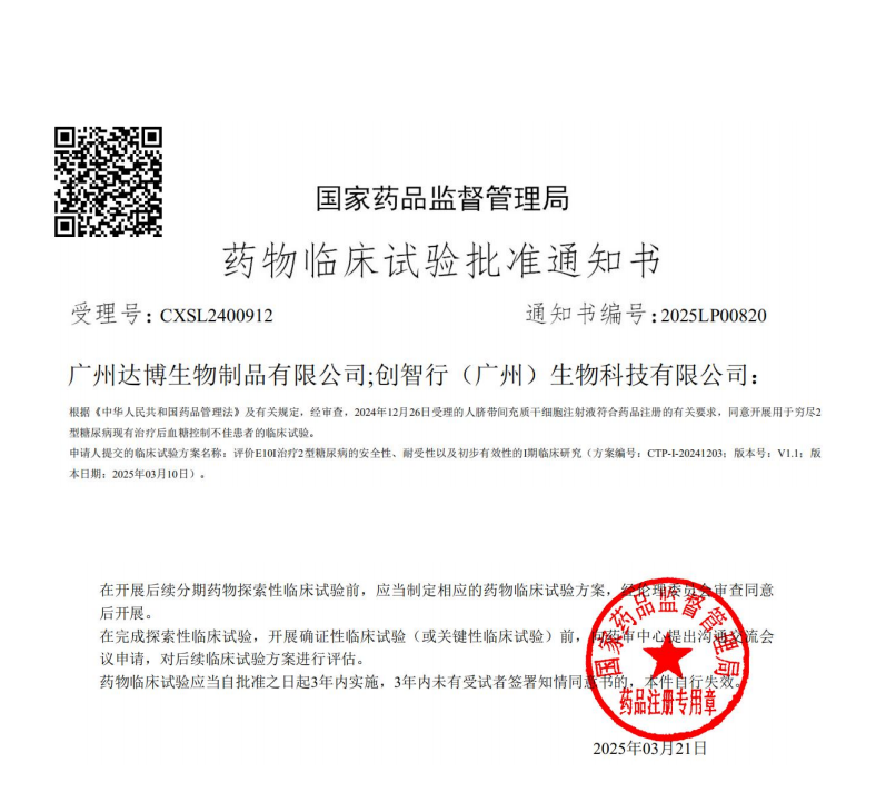 E10I臨床實驗研究批件